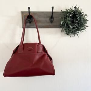 Tod's Girelli Red Pebble Leather Handbag